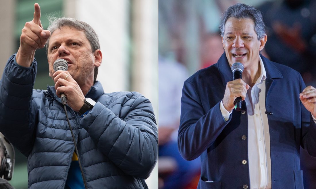 Tarcísio mantém ampla vantagem sobre Haddad em SP, aponta agregador de pesquisas Rali