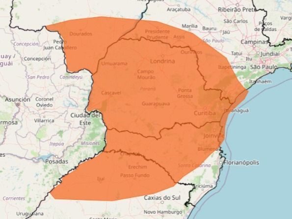 Ciclone extratropical traz alerta de chuvas intensas e ventos fortes ao Sul do Brasil neste domingo