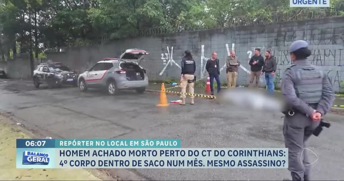 Corpo de homem é encontrado em saco plástico próximo ao CT do Corinthians, na zona leste de SP