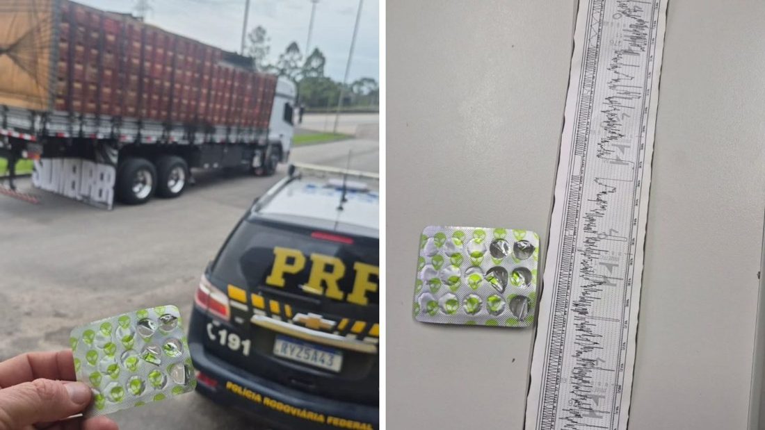 Caminhoneiro de 24 anos é flagrado dirigindo 23 horas seguidas e atingindo 150 km/h na BR-101