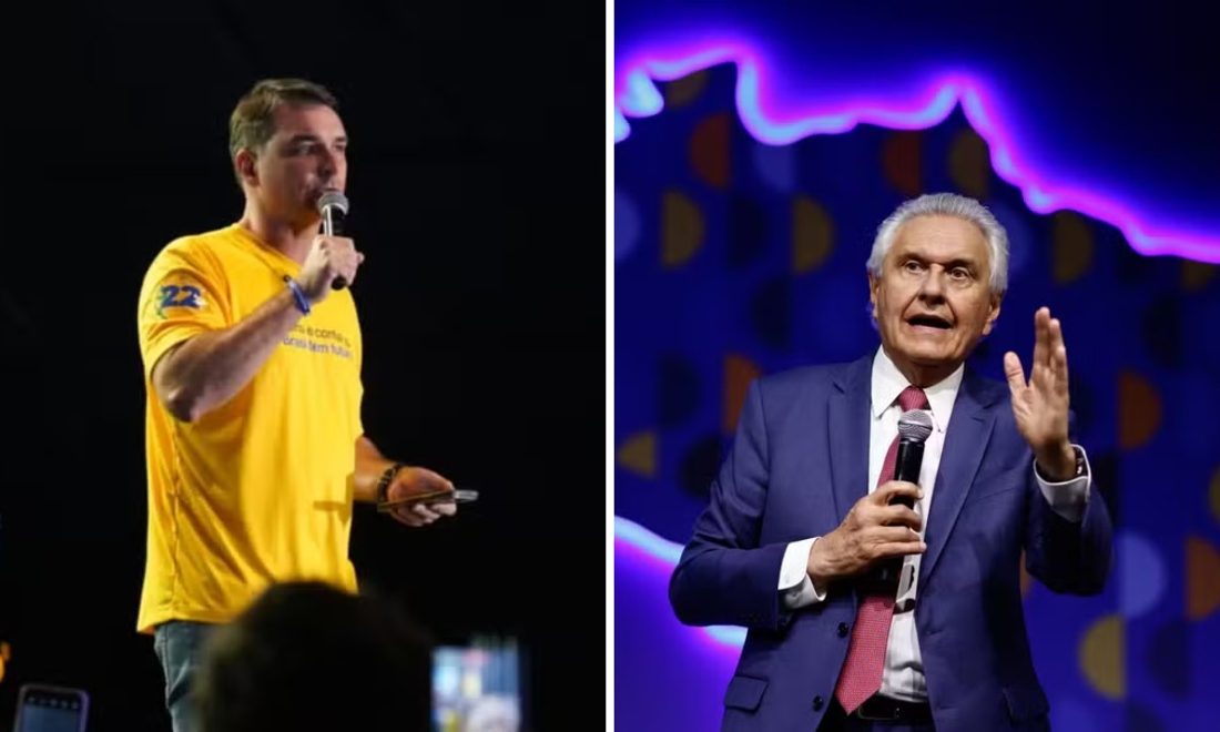 Flávor Bolsonaro visita Goiânia para buscar apoio de Ronaldo Caiado no segundo turno
