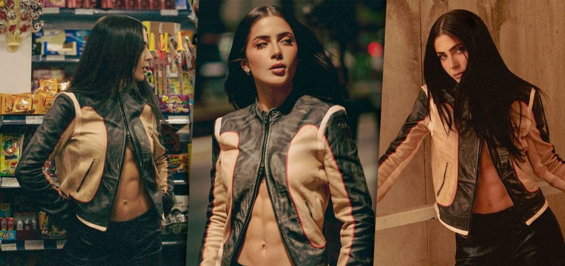 Jade Picon exibe abdômen definido em look com jaqueta aberta e recebe elogios nas redes