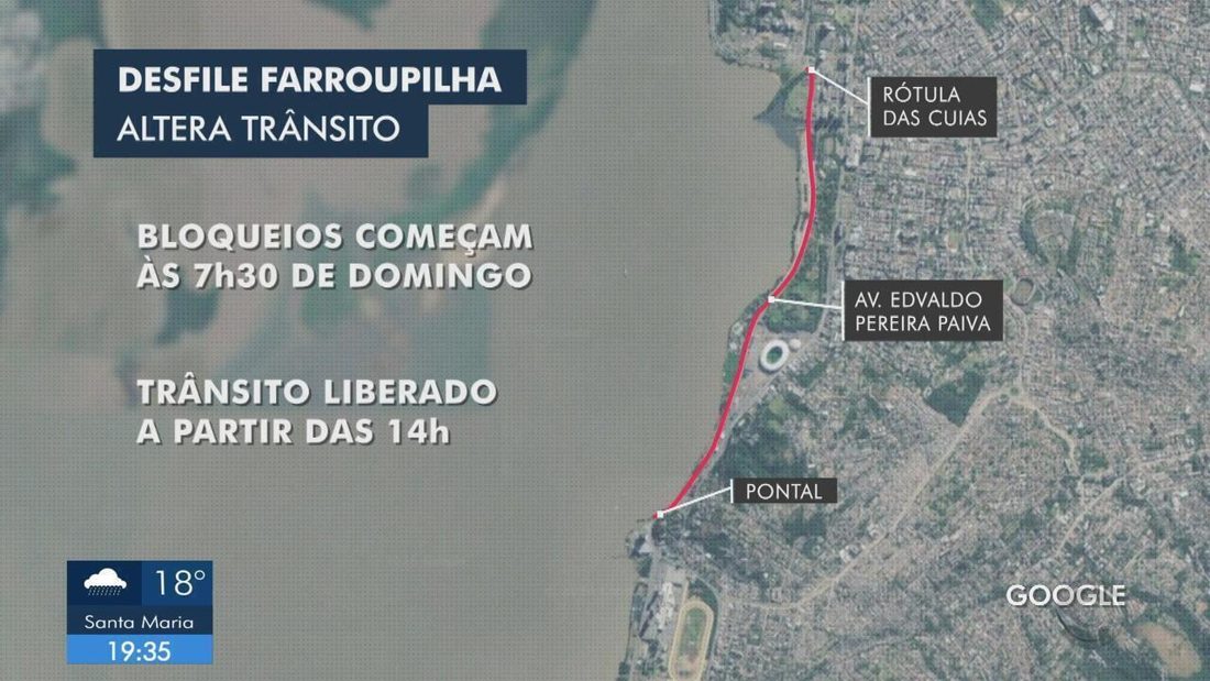 Desfile Farroupilha altera o trânsito em Porto Alegre