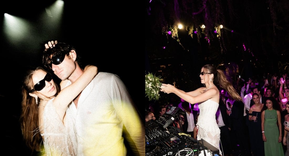 Giulia Be mostra pista de dança lotada e revela chinelos personalizados como lembrancinha no casamento com Conor Kennedy