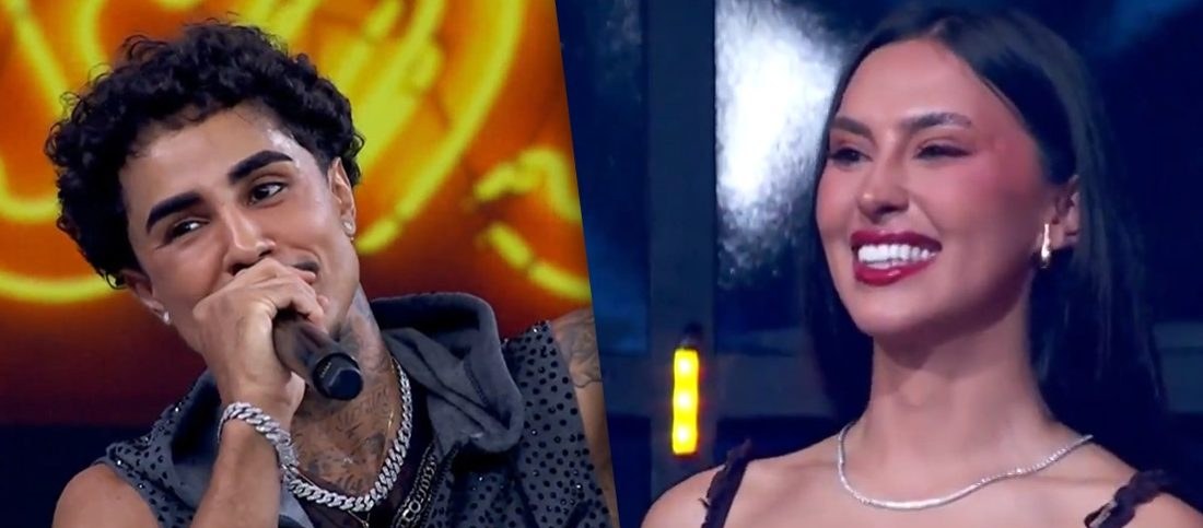 Livinho e Byanca Gabarron se reconciliam no Domingão com Huck