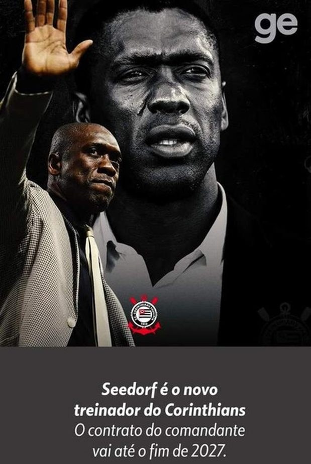 Corinthians fecha patrocínio máster com Shopee até 2026 e anuncia Seedorf como técnico até 2027