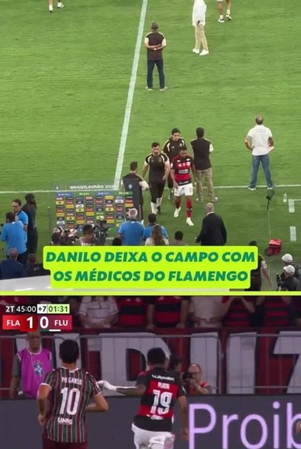Zagueiro Danilo passa por cirurgia de mandíbula e ficará fora do Flamengo por mais de um mês