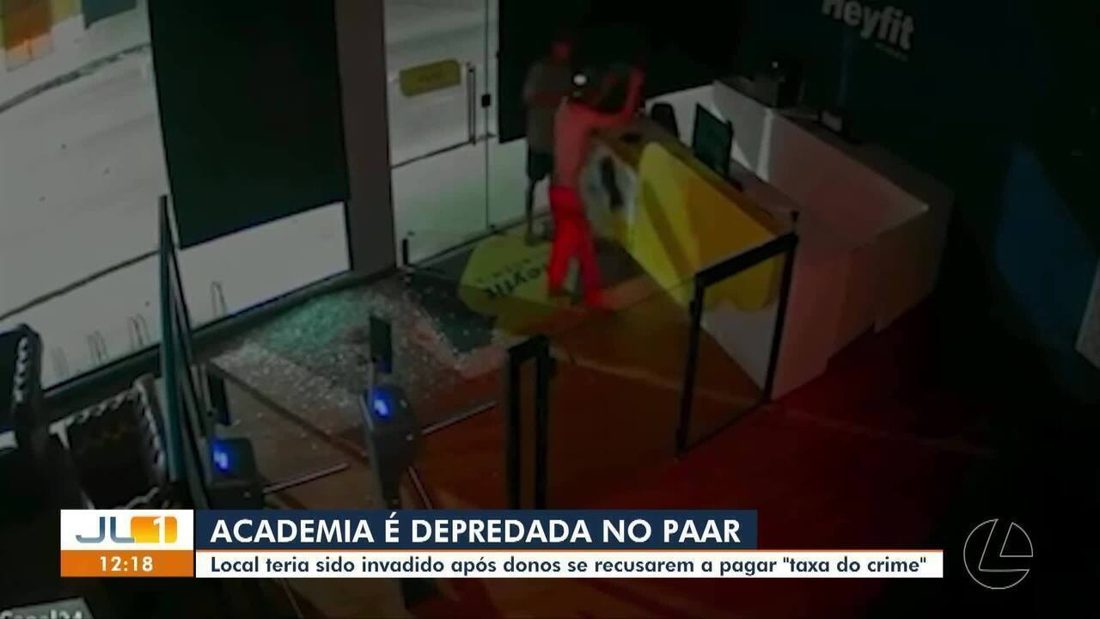 Academia é invadida e depredada no bairro do Paar, em Ananindeua