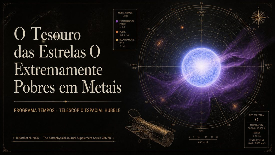 Hubble revela estrelas O ultra‑metálicas com ventos surpreendentemente fracos em galáxias anãs próximas