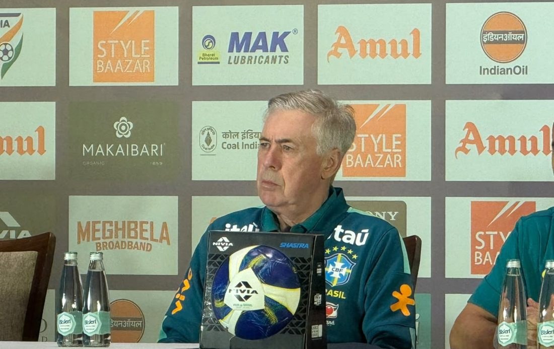 Ancelotti vê jogo contra a Índia como oportunidade e retira pressão dos atletas