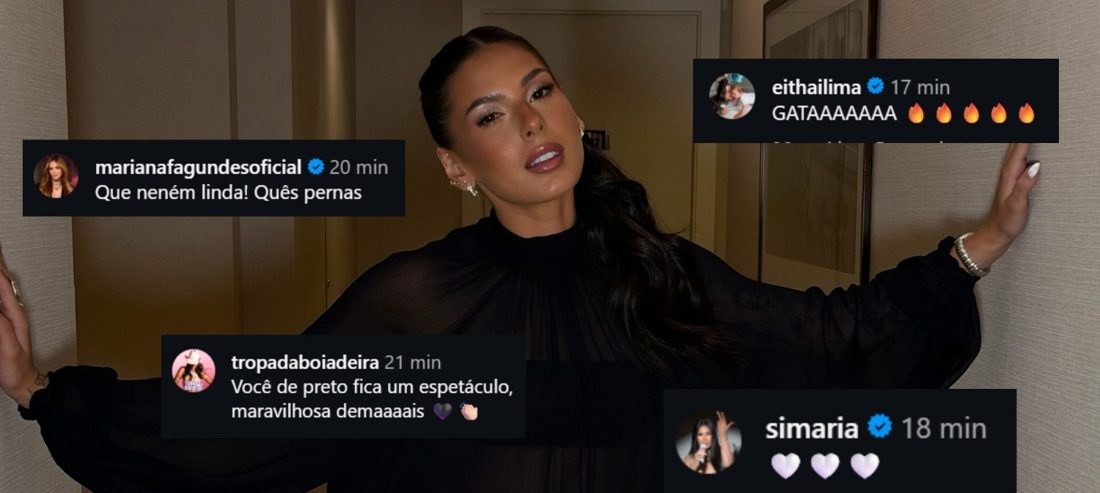Ana Castela desfila em look transparente e curte a noite em São Paulo