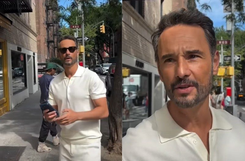 Rodrigo Santoro reage com humor ao ser confundido por influenciador nas ruas dos EUA