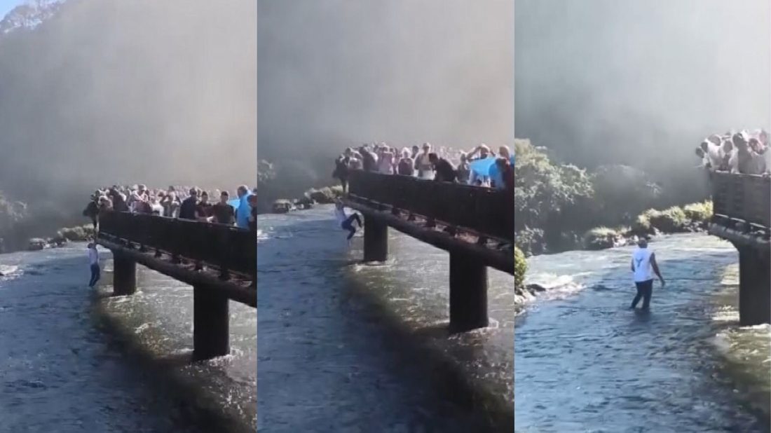 Turista multado em quase R$ 8 mil por pular nas Cataratas do Iguaçu para recuperar celular