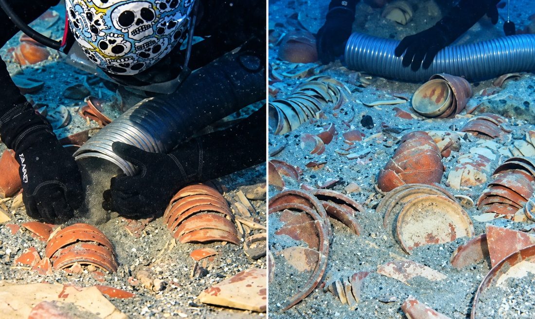 Milhares de cerâmicas de 2.100 anos são descobertas em naufrágio na costa da Turquia