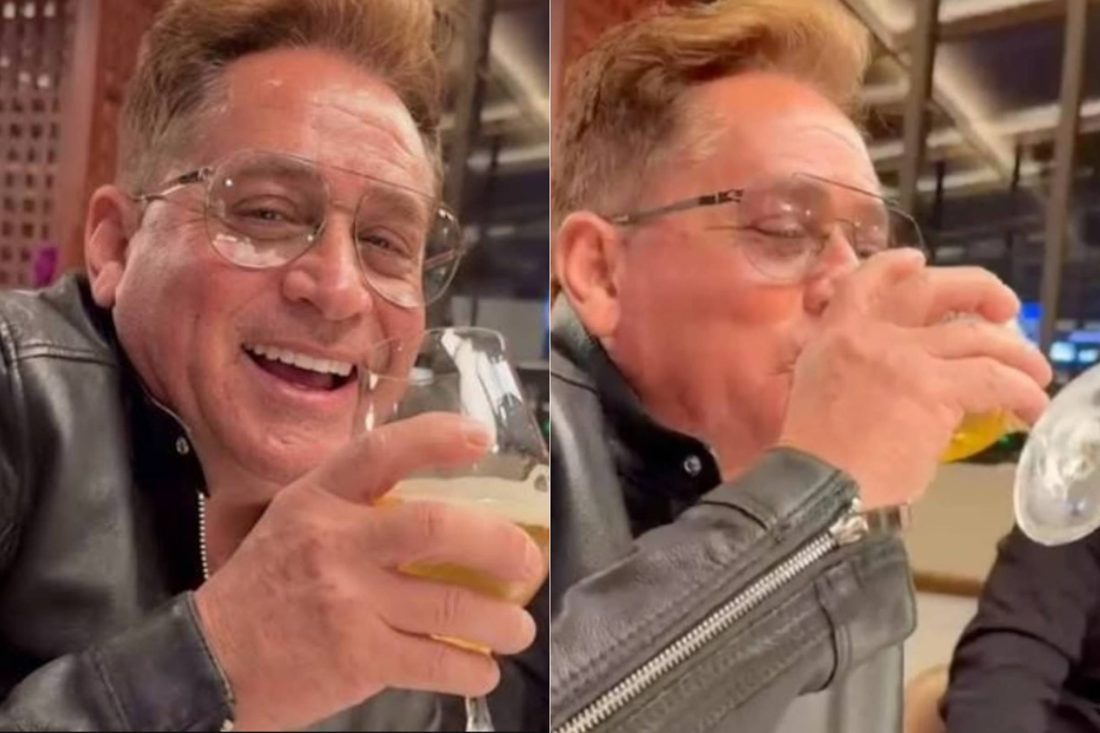 Leonardo celebra fim da pausa de 30 dias sem álcool e volta a beber, afirma ser "gordo feliz"