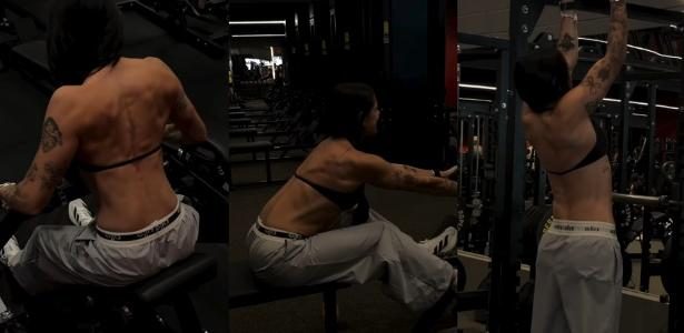 Ana Castela exibe treino de costas e brinca sobre competição no bikini fitness