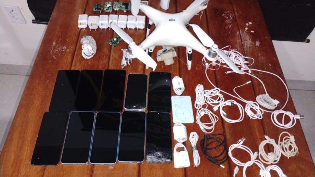 Drone apreendido transporta 10 celulares para a Penitenciária de Mata Grande em Rondonópolis