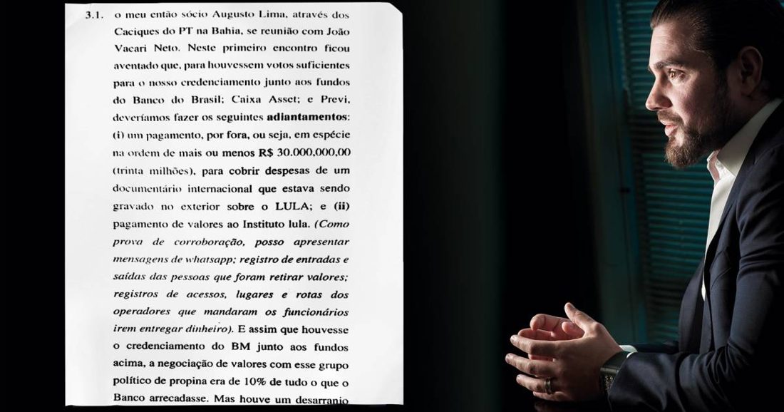 Ex-banqueiro Daniel Vorcaro revela pagamento de R$30 milhões em dinheiro vivo para documentário sobre Lula e Instituto Lula