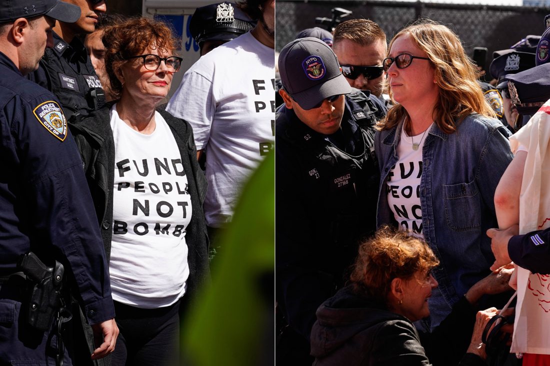 Susan Sarandon e Hannah Einbinder são detidas em protesto contra discurso de Benjamin Netanyahu na ONU