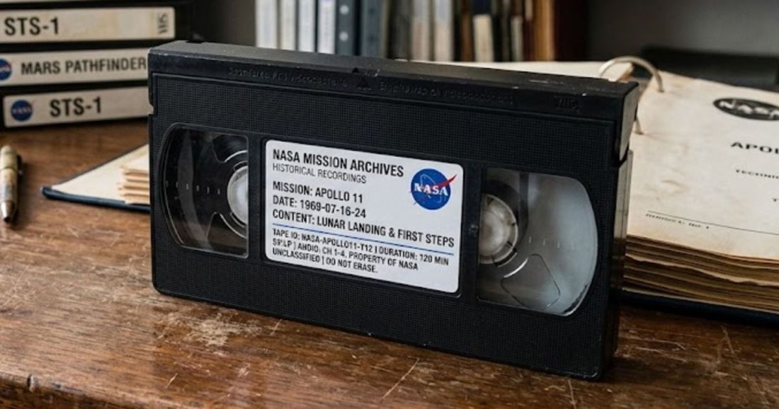 Ex‑estagiário da NASA descobre fitas raras da Apollo 11 e as leiloa por até 2 milhões de dólares