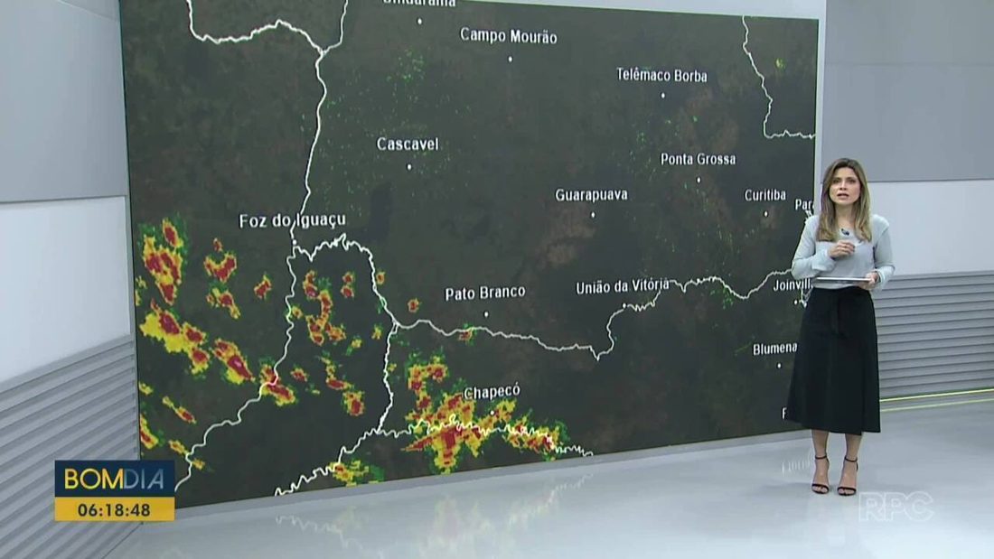 Paraná em alerta de temporais e fim da onda de calor previsto para quarta-feira