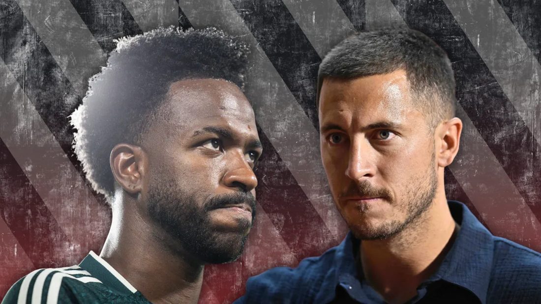 Hazard defende Vinícius Júnior e Mourinho em meio a críticas ao Real Madrid