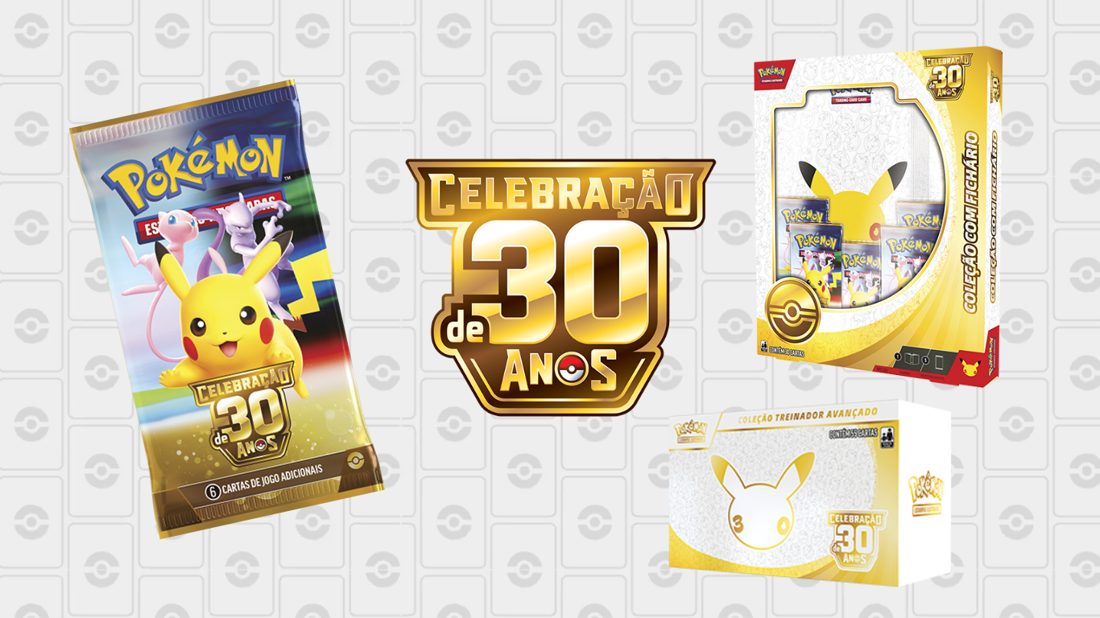 Pré‑venda da coleção Pokémon TCG Celebração 30 anos chega ao Mercado Livre